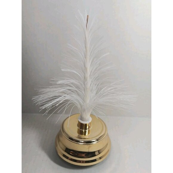 Vintage 1980s Fiber Optic Lighted Musical Tree Lamp Taiwan 11” Tall Christmas - Picture 1 of 5